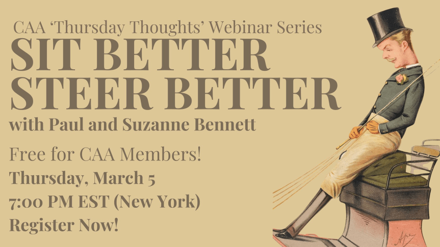 Upcoming Webinar With Carriage Association of America! “Sit Better, Steer&nbsp;Better.”